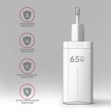 Ładowarka sieciowa GaN Axagon ACU-DPQ65W 1xUSB-A + 2x USB-C 65W biała