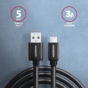 Kabel USB-C - USB-A USB 3.2 Gen 1 2m czarny Axagon