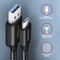 Kabel USB-C - USB-A USB 3.2 Gen 1 2m czarny Axagon