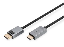 Kabel adapter DIGITUS PREMIUM DisplayPort - HDMI 4K 30Hz DP/HDMI M/M 1m