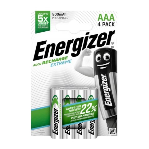 Akumulatorki Energizer R03/AAA Ni-MH 800mAh Extreme - 4 sztuki