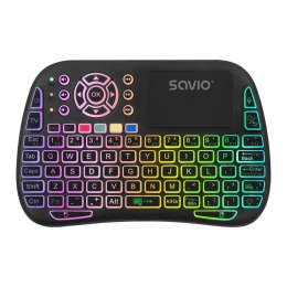 Klawiatura bezprzewodowa RGB SAVIO KW-04 BT + 2.4 GHz, TV Box, Smart TV, Konsole, PC, podświetlana