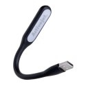 Activejet Lampka do komputera USB LED, do czytania. Napięcie 5V. Moc 1.2W. Materiał PVC. Rozmiar produktu 170*18.5*9mm.