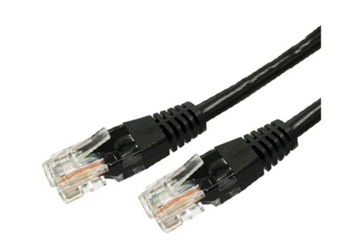 TB Kabel Patchcord miedziany kat.6a RJ45 UTP 0,5m czarny