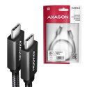 AXAGON BUCM32-CM15AB Kabel USB-C - USB-C 3.2 Gen 2, 1.5m, PD 100W, 5A, 4K HD, ALU, oplot, czarny