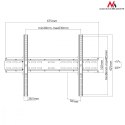 Maclean Uchwyt do telewizora lub monitora 37-75 cali MC-749 max vesa 600x400 35kg Czarny