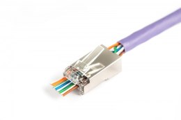 Digitus Wtyk RJ45 (8P8C) przelotowy, kat.5e, ekranowany, AWG 26-24, opakowanie 100 sztuk