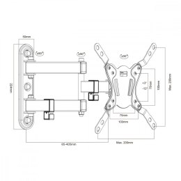 Maclean Uchwyt do TV/Monitora 23-43 cale 30kg MC-418