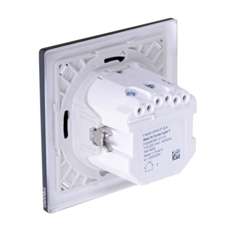 Inteligentne gniazdko FIBARO Walli Outlet Type F, antracyt (FGWSONF-011-8)