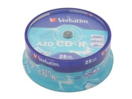 Verbatim CD-R 52x 700MB 25P CB Azo 43352