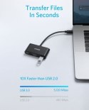 Anker USB-C Hub 3w1 4K HDMI szary