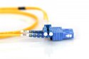 Digitus Patch cord światłowodowy FO LC/SC, duplex, SM 9/125, OS2, LSOH, 1m, żółty