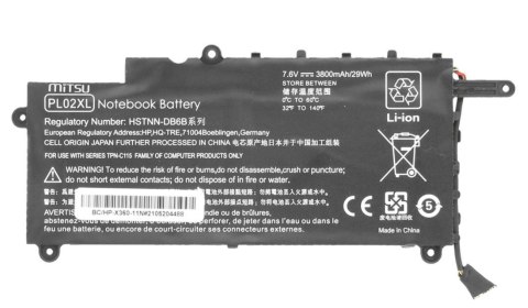 Mitsu Bateria do HP Pavilion X360 11-N 3800 mAh (29 Wh) 7.4 - 7.6 Volt