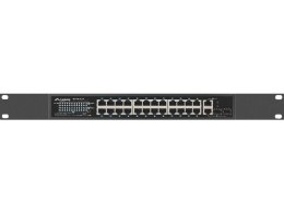 Lanberg Przełącznik 24X 100MB POE+ /2x COMBO 250W RSFE-24P-2C-250