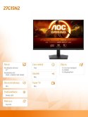 AOC Monitor 27G15N2 27 cali Fast VA 180Hz HDMI DP