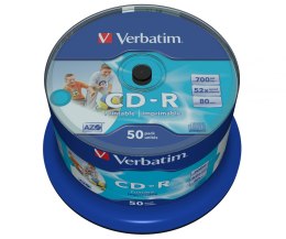 Verbatim CD-R 52x 700MB 50P CB Printable 43438