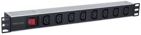 Intellinet Listwa zasilająca rack 19 1U 110V-250V/10A 8 gniazd C13 kabel 2m