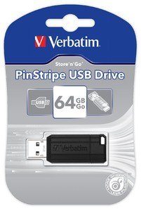 Verbatim PinStripe 64GB Black