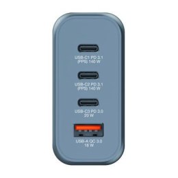 Verbatim Ładowarka GNC-140 32203 GaN 140W, PD 3.1, QC 3.0 3x USB-C, 1x USB-A, UE / UK