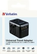 Verbatim Ładowarka i adapter podróżny UTA-04 49546 PD 61W, QC 3.0, 2x USB-C, 3x USB-A