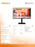 LG Electronics Monitor 27BA550-B 27 cali IPS Full HD 100Hz