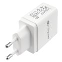 EverActive Ładowarka sieciowa 3x USB 3,4A Iq smart charging Biała