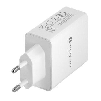 EverActive Ładowarka sieciowa 4x USB 5A Iq smart charging Biała