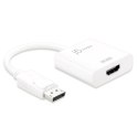 Adapter j5create DisplayPort to 4K HDMI Active Adapter (DisplayPort m - 4K HDMI f 16cm; kolor biały) JDA158-N