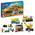 LEGO CITY 60391 CIĘŻARÓWKI I DŹWIG Z KULĄ WYBURZENIOWĄ