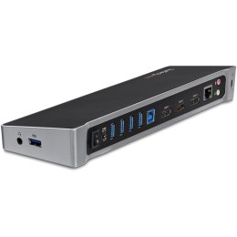 StarTech.com USB3DOCKH2DP stacja dokująca Przewodowa USB 3.2 Gen 1 (3.1 Gen 1) Type-A Czarny, Srebrny