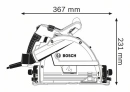 Bosch 0 601 675 001 przenośna pilarka tarczowa 16,5 cm 6250 RPM 1400 W