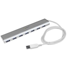 StarTech.com ST73007UA huby i koncentratory USB 3.2 Gen 1 (3.1 Gen 1) Type-A 5000 Mbit/s Srebrny, Biały