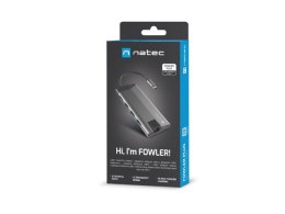 NATEC MULTIPORT FOWLER PLUS USB-C, HDMI 4K, RJ45