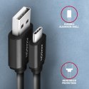 Kabel USB-C - USB-A Twister USB 2.0, 0.6m czarny Axagon