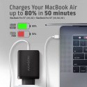 Ładowarka sieciowa GaN Axagon ACU-DPQ100 1xUSB-A + 2x USB-C 100W czarna