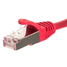 Patchcord RJ45, Netrack osłonka zalewana, kat. 5e FTP/STP, 10m czerwony