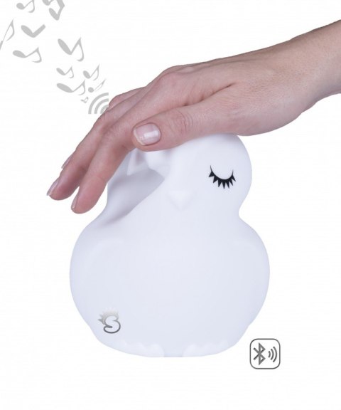Mesmed Lampka nocna silikonowa zmieniająca kolory z głośnikiem Bluetooth Świetlaczek Sówka HU HU