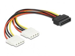 Kabel SATA M 15 - Molex x2 Delock (0,2 m)