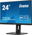 IIYAMA Monitor ProLite 23.8 cala XUB2493HS-B6 A, IPS, HDMI, DP, 2x2W, HAS, 300cd/m2, obrót stopy 120 stopni