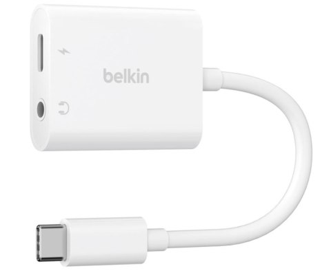 Belkin Adapter USB-C to 3.5 MM AUDIO + kabel USB-C biały