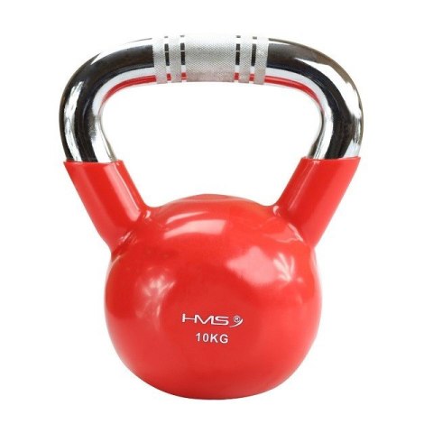 Kettlebell chromowany 10 kg czerwony HMS KTC10