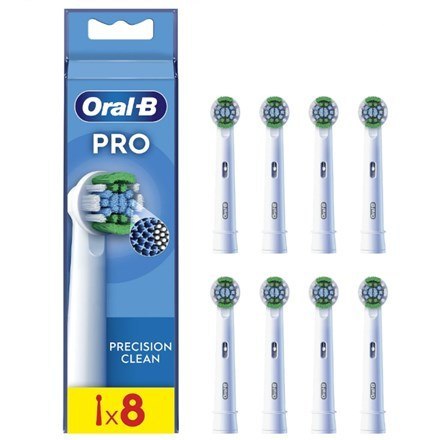 Końcówki do szczoteczki Oral-B Precision Clean EB20RX-8 Dla dorosłych, 8szt. Białe