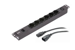 APC EPDU1010B-SCH rozdzielacz zasilania PDU 7 x gniazdo sieciowe 1U Czarny