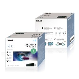 ASUS BW-16D1HT Retail Silent dysk optyczny Wewnętrzny Blu-Ray RW Czarny