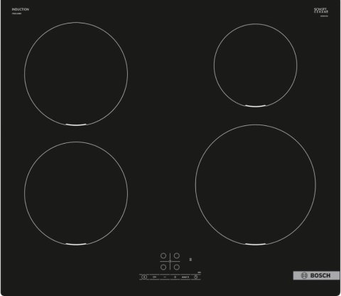 Bosch PIE611BB5E płyta kuchenna Czarny Wbudowany 60 cm Płyta indukcyjna strefowa 4 stref(y)