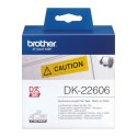 Brother DK-22606 taśmy do etykietowania Czarny na żółtym