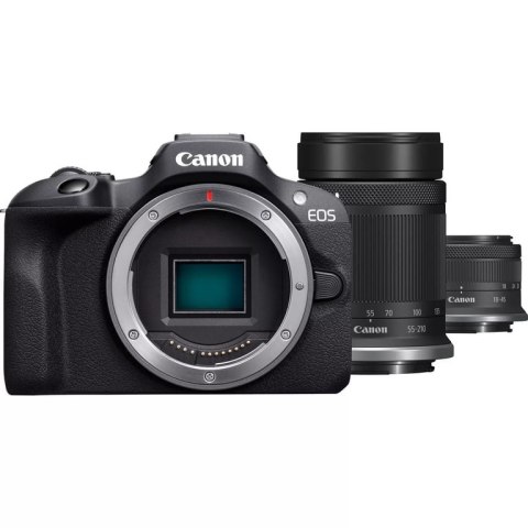 Canon EOS R100 + RF-S 18-45mm F4.5-6.3 IS STM + RF-S 55-200mm F5-7.1 IS STM Kit Bezlusterkowiec 24,1 MP CMOS 6000 x 4000 px Czar