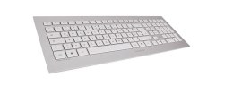 CHERRY DW 8000 klawiatura Dołączona myszka RF Wireless QWERTY US English Srebrny, Biały