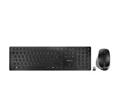 CHERRY DW 9500 SLIM klawiatura Dołączona myszka RF Wireless + Bluetooth AZERTY Francuski Czarny, Szary