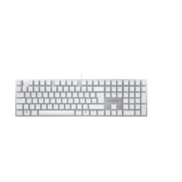 CHERRY KC 200 MX klawiatura USB QWERTZ Niemiecki Srebrny, Biały